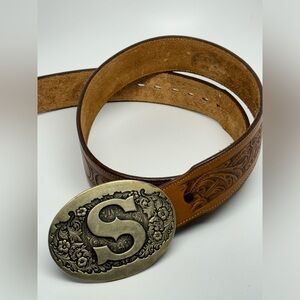S Cowboy Belt Buckle bronze